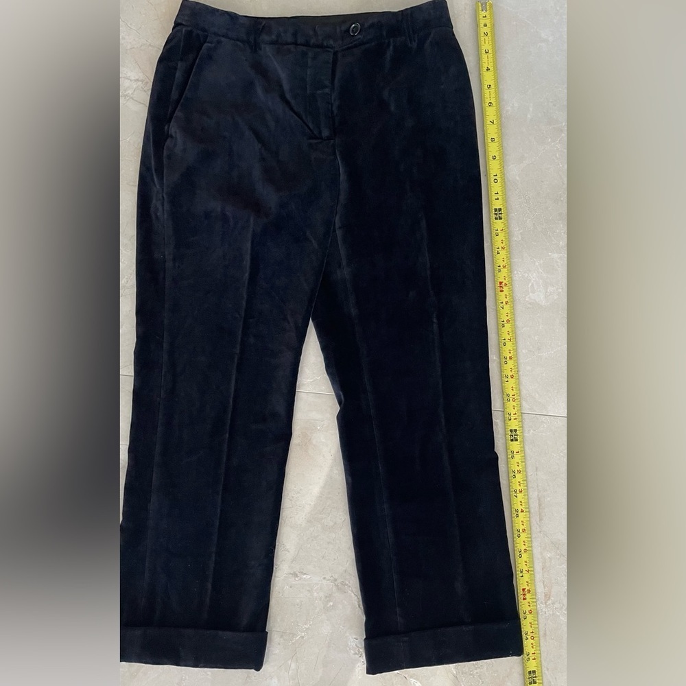 Moschino Women’s Pants Size 8 Black Color Velvet Gorgeous Vintage Made in Italy